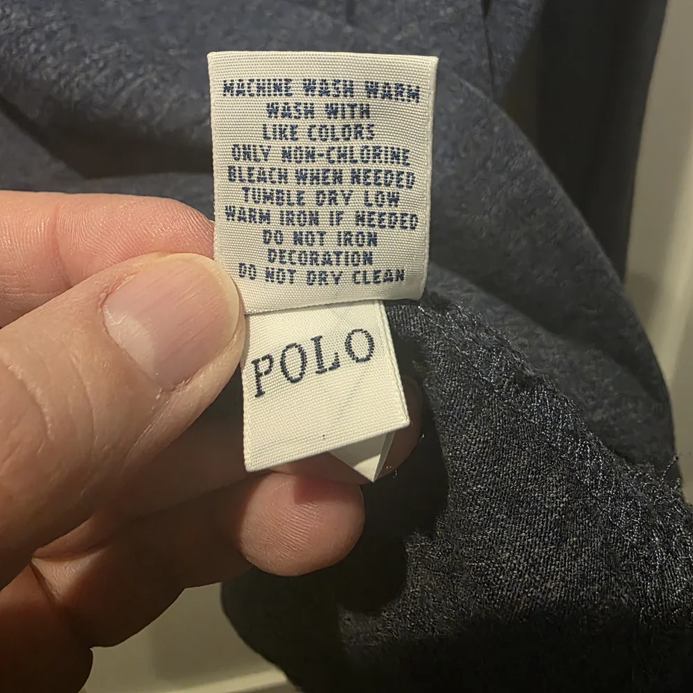 Polo Ralph Lauren Classic Fit Long Sleeve Pocket T-shirt Mens L Heathered Blue